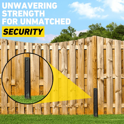 🏡Heavy-Duty Fence Post Repair Kit – Sturdy & Rustproof, Easy to Install, Strong Support, Effective for Fixing Loose & Broken Fence Posts