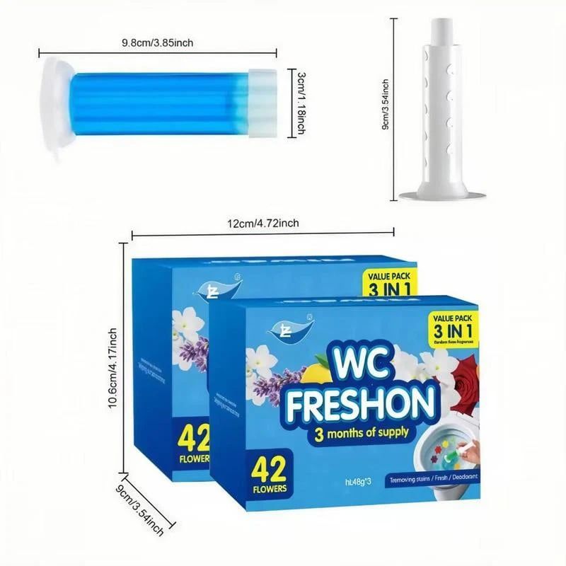 BIG DISCOUNT !!! BUY 1 GET 5 !!! Toilet Cleaning Gel Stamps 🌸 3-Month Fresh Floral Scent