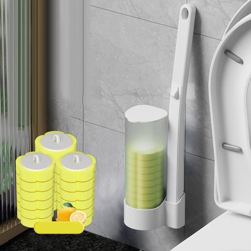 Disposable toilet cleaning tool
