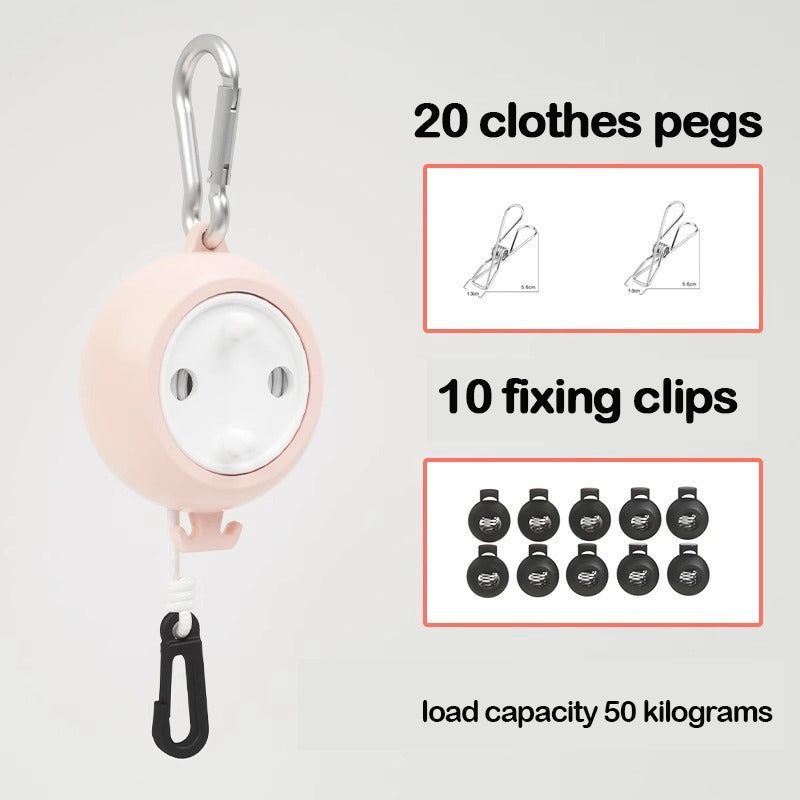 Buy 1 Get 2 !!!  Portable Retractable Clothesline Travel Camping Home Use
