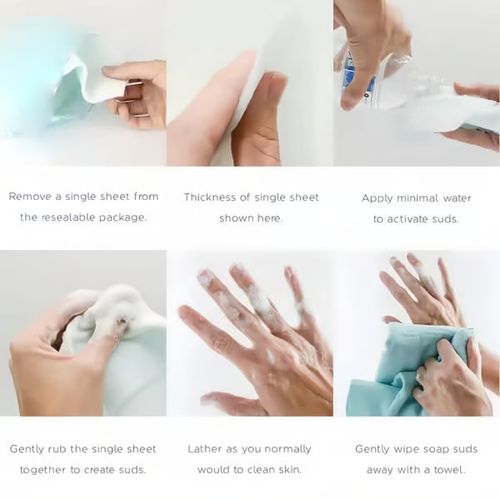 Freshness Anytime, Anywhere! 50 Large Rinse🚿Hypoallergenic & pH Balanced