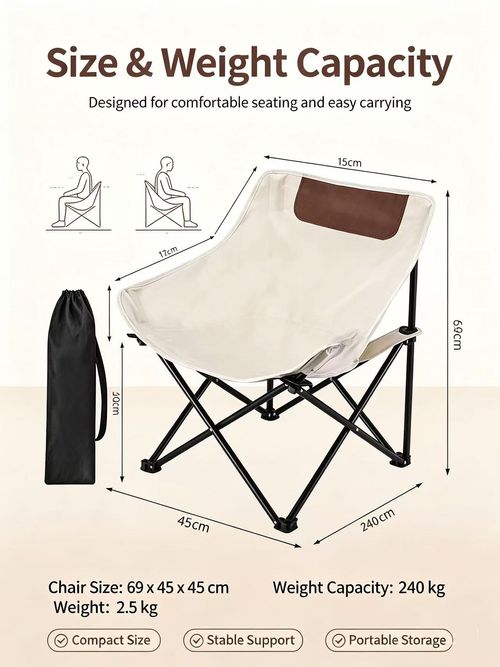 Outdoor Camping Moon Chair Recliner Portable and casual Direct dispatch from stock Free delivery to Tanzania