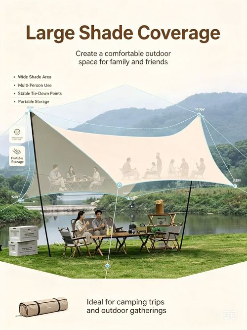 Sky Canopy Vinyl Tent Outdoor Camping Sun Protection Sun and Rain Shelter Direct shipping from Tanzania with free delivery