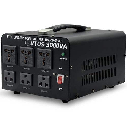 Cantonape Voltage Transformer Converter 3000 Watt Step Up Down Convert from 110-120 Volt to 220-240 Volt and from 220-240 Volt to 110-120 Volt with 3 US Outlets, 3 Universal Outlets