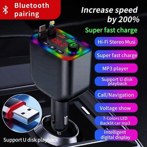 sjd✨ Car BT 5.3 Charger FM Transmitter