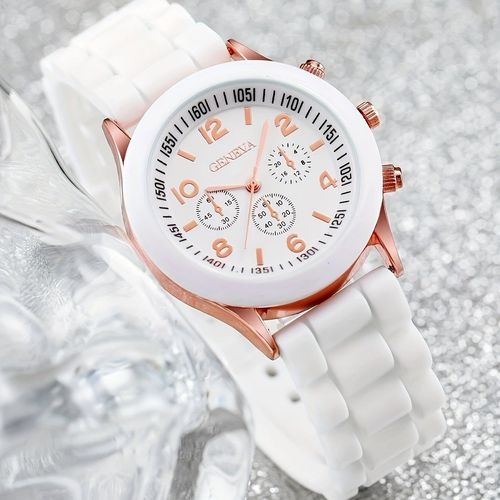 sjd 5PCS Set Luxury Watch Women Bracelet Necklace Earrings