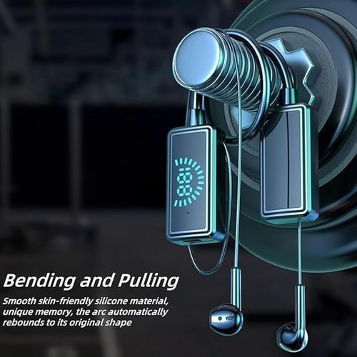 Waterproof Wireless Neckband Bluetooth Headphones with Display - Live Streaming & Broadcasting Earphones