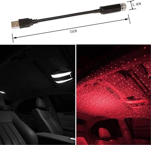 Romantic Galaxy Atmosphere Lights Luminous Ride Car Roof LED Lights, Star Projector Night Light, Auto Roof Car Galaxy Projector,