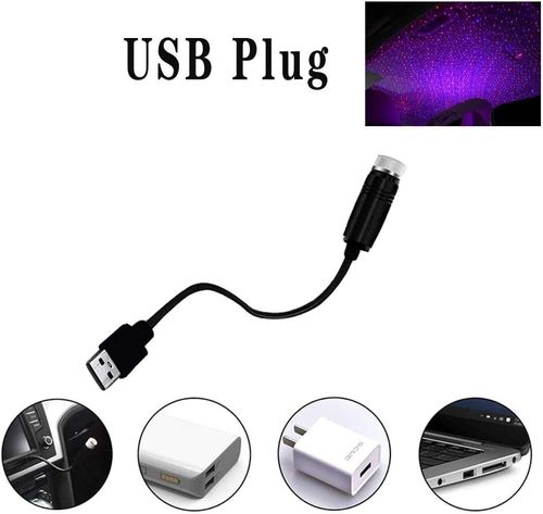 Romantic Galaxy Atmosphere Lights Luminous Ride Car Roof LED Lights, Star Projector Night Light, Auto Roof Car Galaxy Projector,