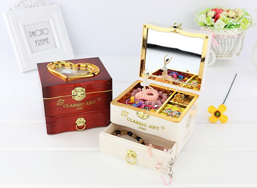 Music box Music box girls' spinning dance ballet girls' princess jewelry storage box