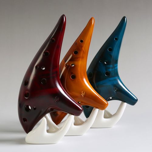 Eidolove 12-Hole Straw-Fired Ocarina: Unique Craftsmanship, Mellow Tone ,Three colors to choose from