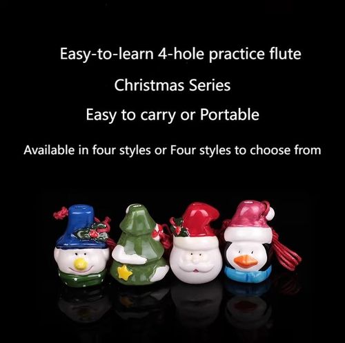 Easy-to-Learn 4-Hole Ocarina - Eidolove Christmas Series Mini Ocarina Portable Design Perfect for Family Fun