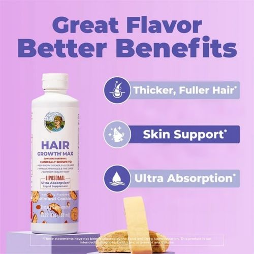 Grow Hair 2x Faster! Get Thicker, Bouncier, More Elastic Strands in No Time. This Liquid Supplement Delivers Thicker, Bouncier