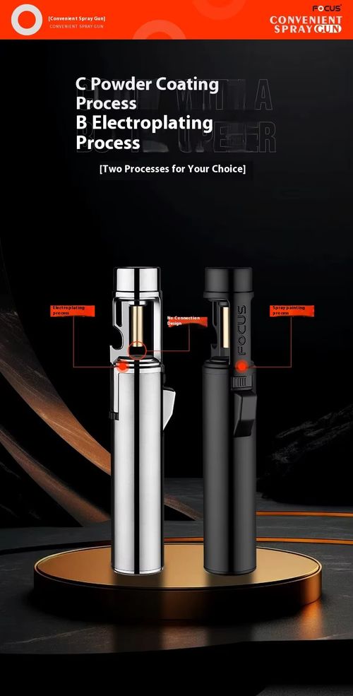 Hot-Selling Portable High-Power Welding Torch Blue Flame Refillable Windproof Hand Metal Butane Torch Lighter for Camping （No gas)