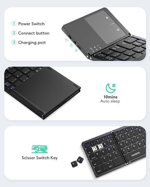 Foldable Bluetooth Wireless Keyboard
