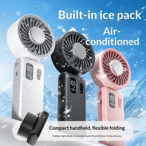 High-speed high-power ice cooling handheld fan