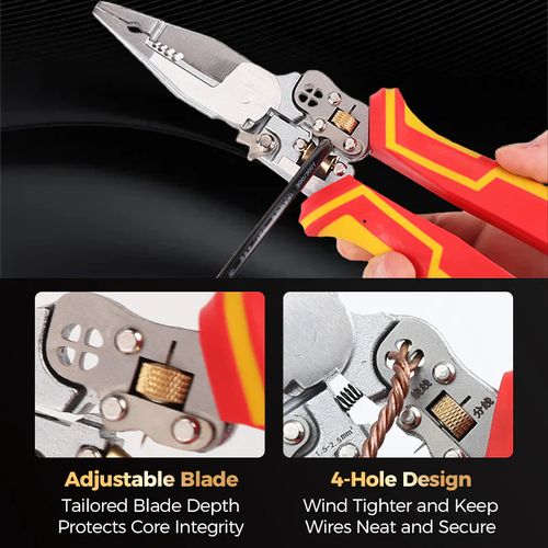 ⚡8-In-1 Wire Stripper with Voltage Tester🔩