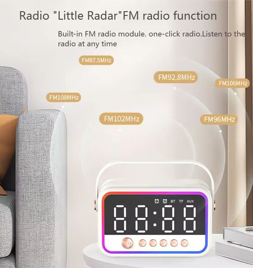 🔉Small LED Digital Alarm Clock With Wireless Speaker ,For Kids Teen Boys Girls Adult Bedside Desks Clock Large Display⏰