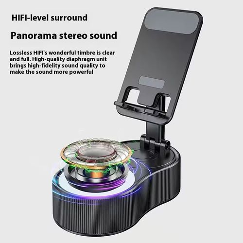 📱🎶Portable for Speaker with RGB 360-Degree Rotation Mini Charging Stand USB🔋