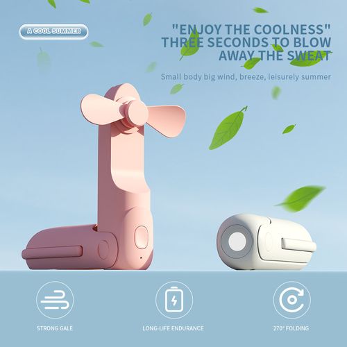 🌬️Foldable Power Bank Electric Fan🔋🔦