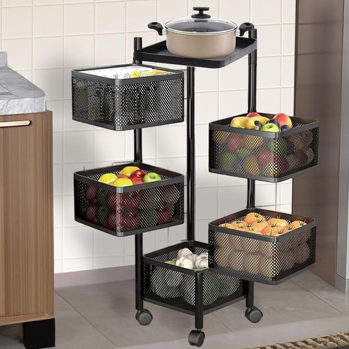 5️⃣🛒5 Layer Multi Purpose Revolving Cart