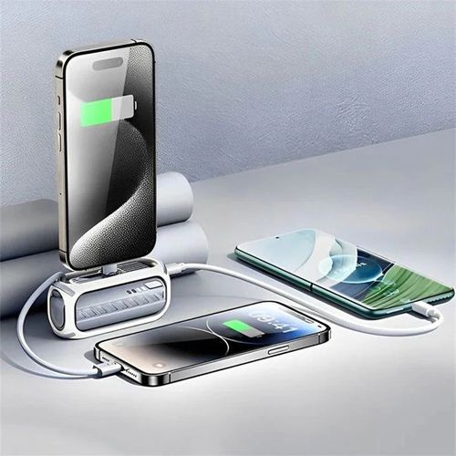 3-In-1 5000mAh Mini Power Bank with Rotating Foldable Interface🔋