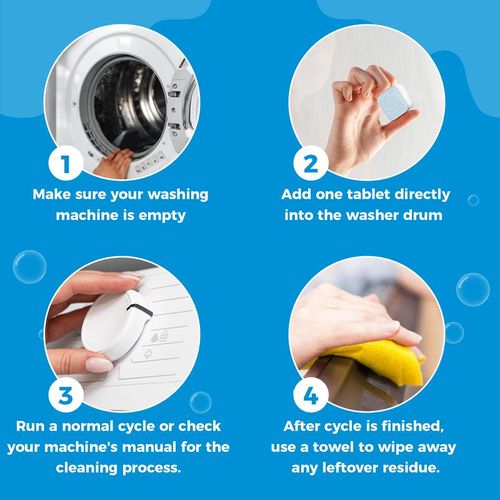 AGICEA Washing Machine Cleaning and Descaling Tablets, 12-pack