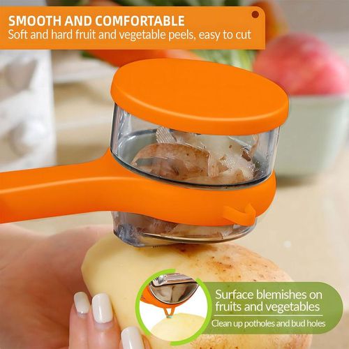 Peeler with storage box