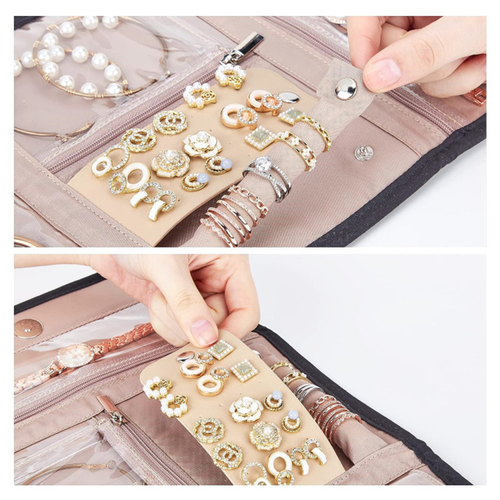 Stylish Jewelry Organizer Bag With Multiple Compartments
