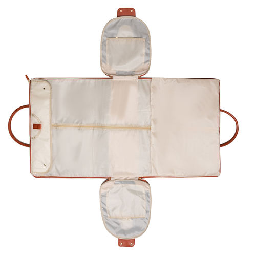 Versatile Foldable Leather Travel Tote Bag with Organizer