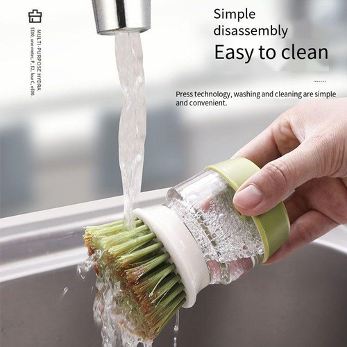 2-Pack Kitchen Cleaning Brush with Liquid Storage Function