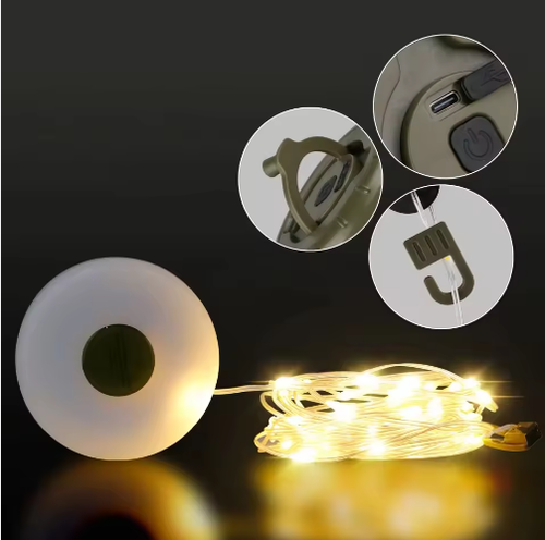 2Pcs Multifunctional Tape Measure LED String Light