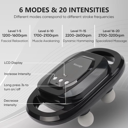 Multifunctional Six Head Muscle Massage Gun