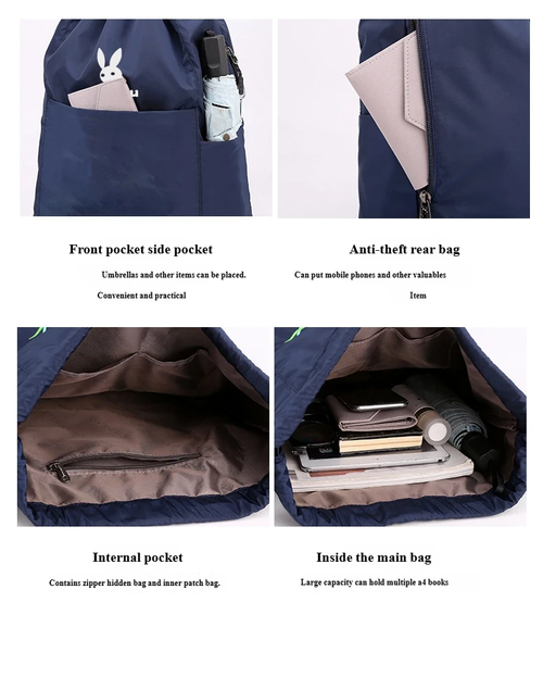 Foldable Drawstring Backpack