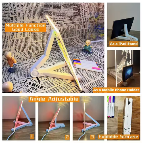 20*20CM DIY Light Up Drawing Board LED Glow Pad Reusable