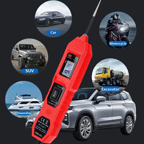 Auto Circuit Tester with LCD Display and Flashlight