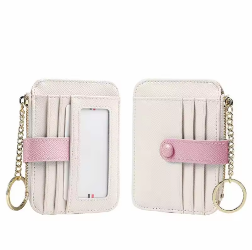 Stylish Mini Wallet with Keychain Card Slots