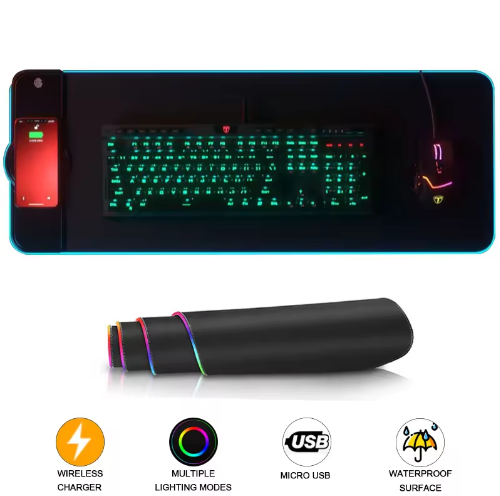 Wireless Charging RGB Mouse Pad