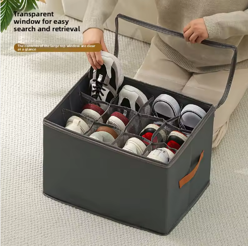 2Pcs Foldable Multi Compartment Storage Box