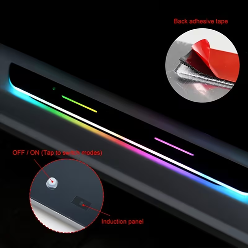 4Pcs Colorful Car Threshold LED Lights