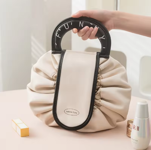 Stylish Ruched Cosmetic Bag