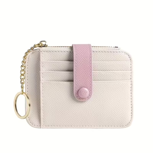 Stylish Mini Wallet with Keychain Card Slots