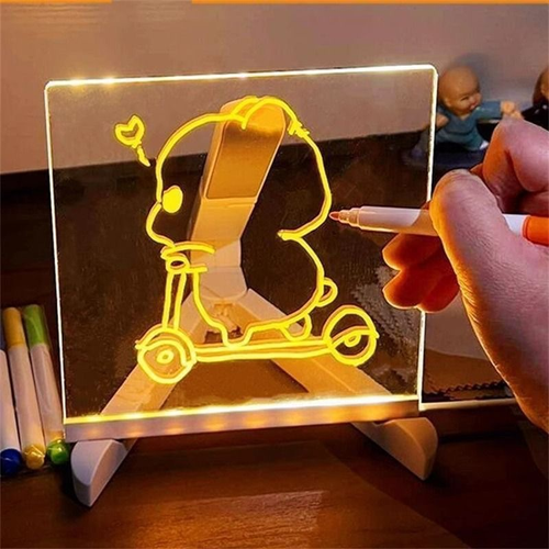 20*20CM DIY Light Up Drawing Board LED Glow Pad Reusable