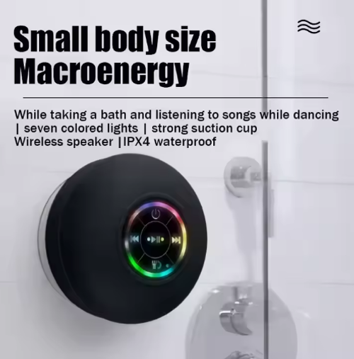 2Pcs Colorful LED Light Bluetooth Speaker