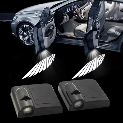 2Pcs Smart Sensing Angel Wings Car Door Projector Lights
