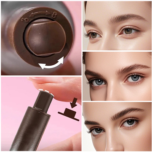 2Pcs 2 in 1 Brow Brush Natural Long Lasting