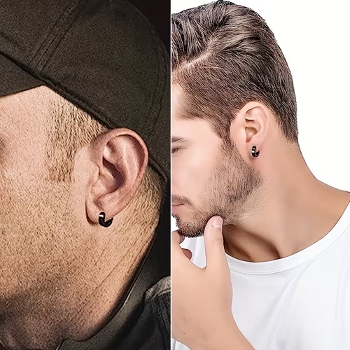 6 Pairs Fashion Magnetic Men's Earring Set