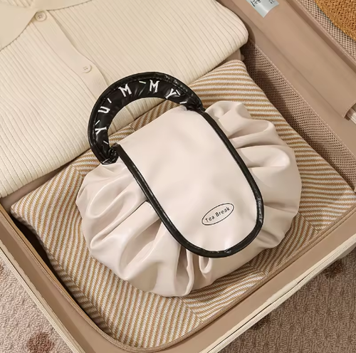 Stylish Ruched Cosmetic Bag