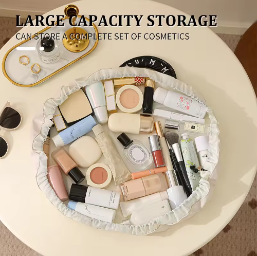 Stylish Ruched Cosmetic Bag