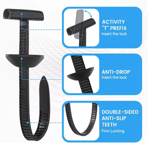 100Pcs Multifunctional Buckle Cable Tie